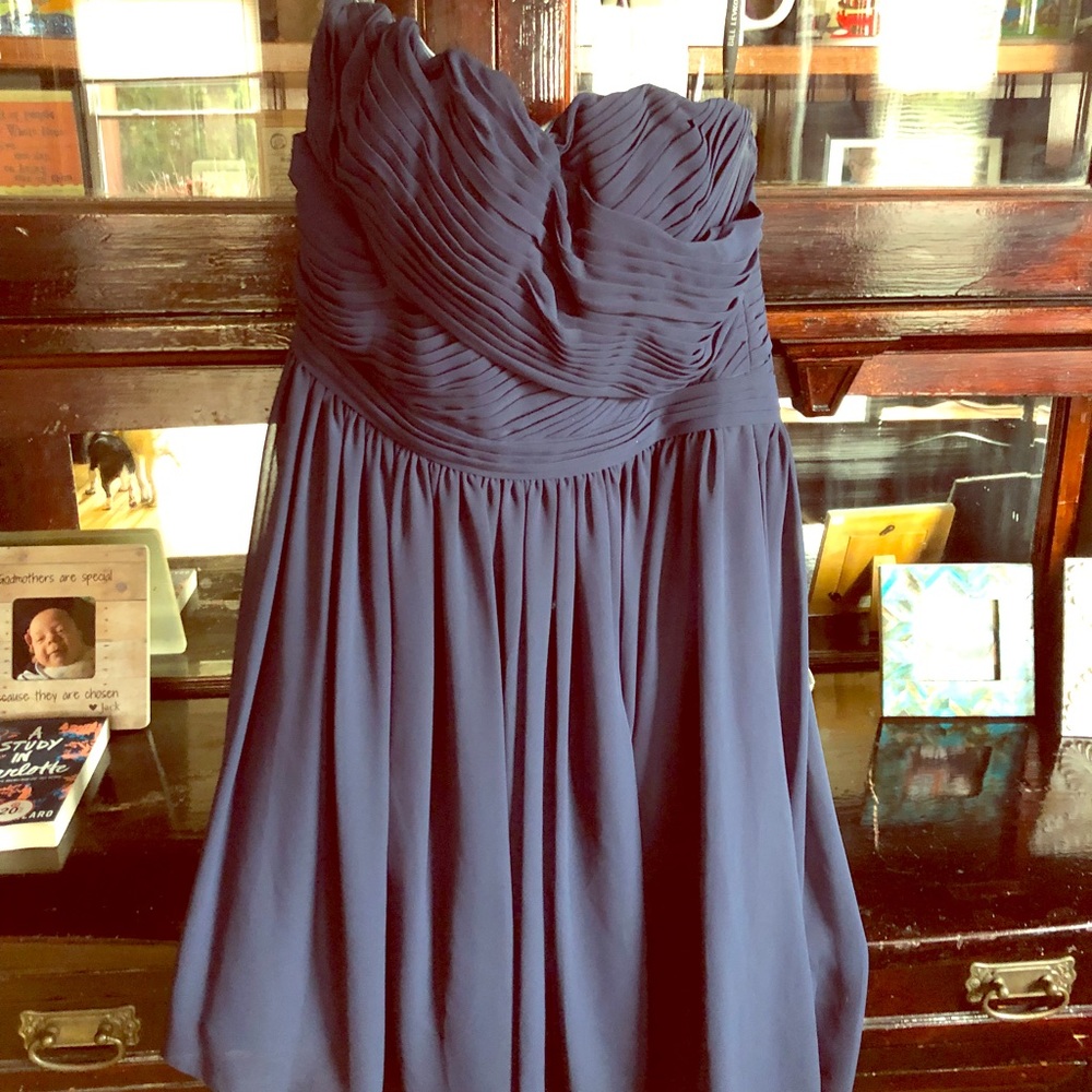 Bill Levkoff Navy Blue Bridesmaids dress